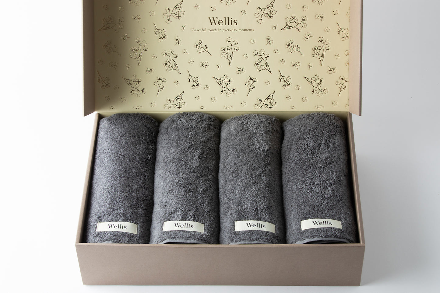 Wellis Sustainable cotton Bath Towel 4-pieces Gift