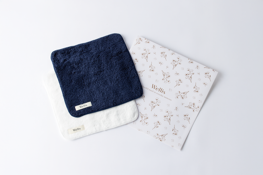【NewYear SALE】Wellis Sustainable cotton Towel handkerchief 2-pieces Gift