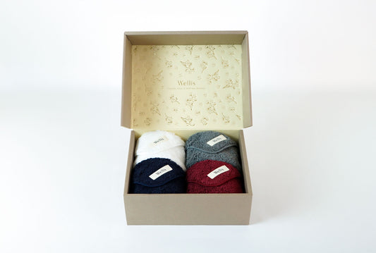 Wellis Sustainable cotton Towel handkerchief 4-pieces Gift