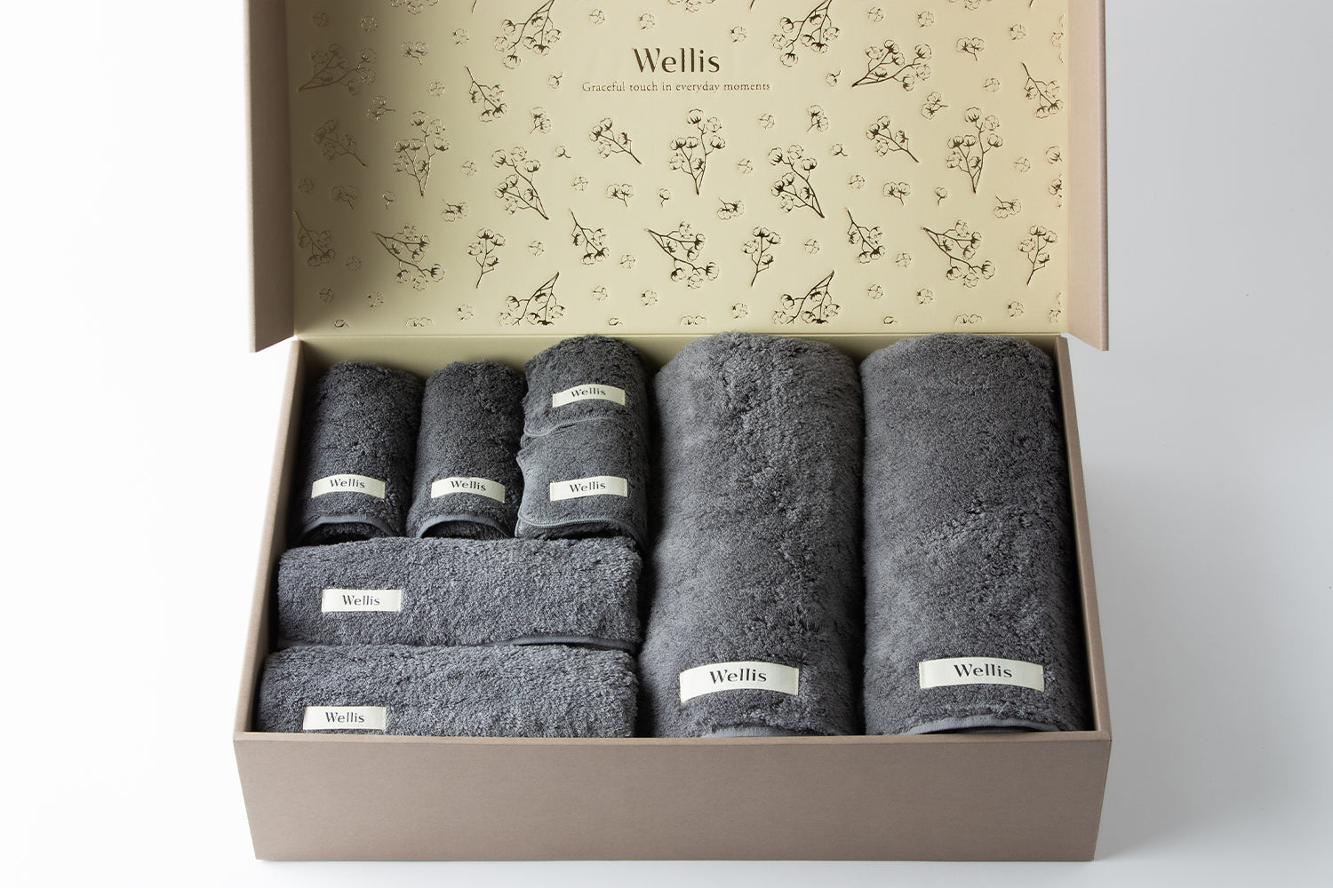 wellis バス、フェイス、、ウォッシュ、ハンカチタオル　フルセット Wellis タオルギフト｜フルセット