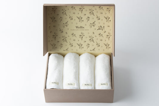 Wellis Sustainable cotton Face towel 4-pieces Gift