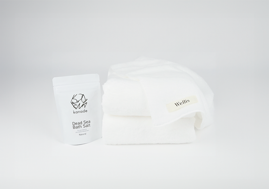 Bath Towel+bath salt Natural 150g