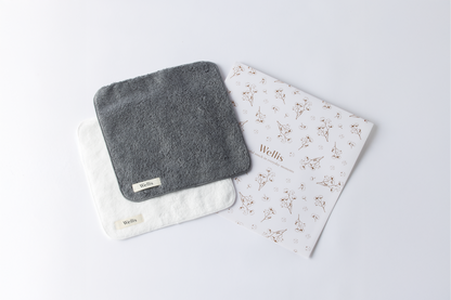 【NewYear SALE】Wellis Sustainable cotton Towel handkerchief 2-pieces Gift