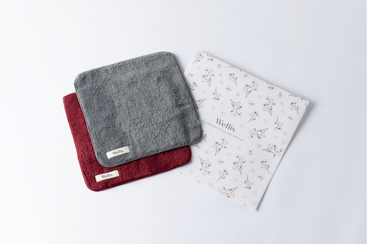 【NewYear SALE】Wellis Sustainable cotton Towel handkerchief 2-pieces Gift