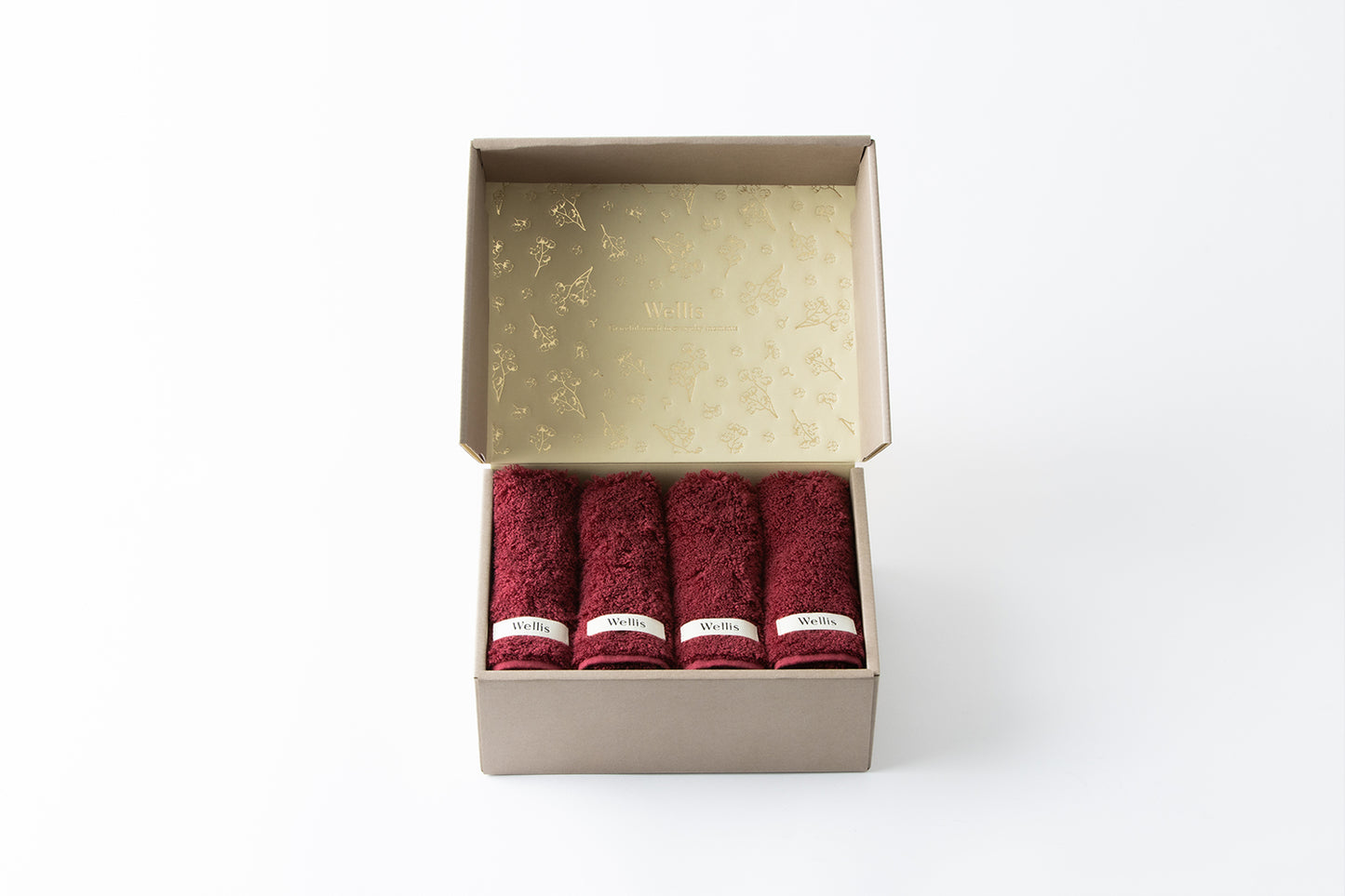 【NewYear SALE】Wellis Sustainable cotton Wash towel 4-pieces Gift